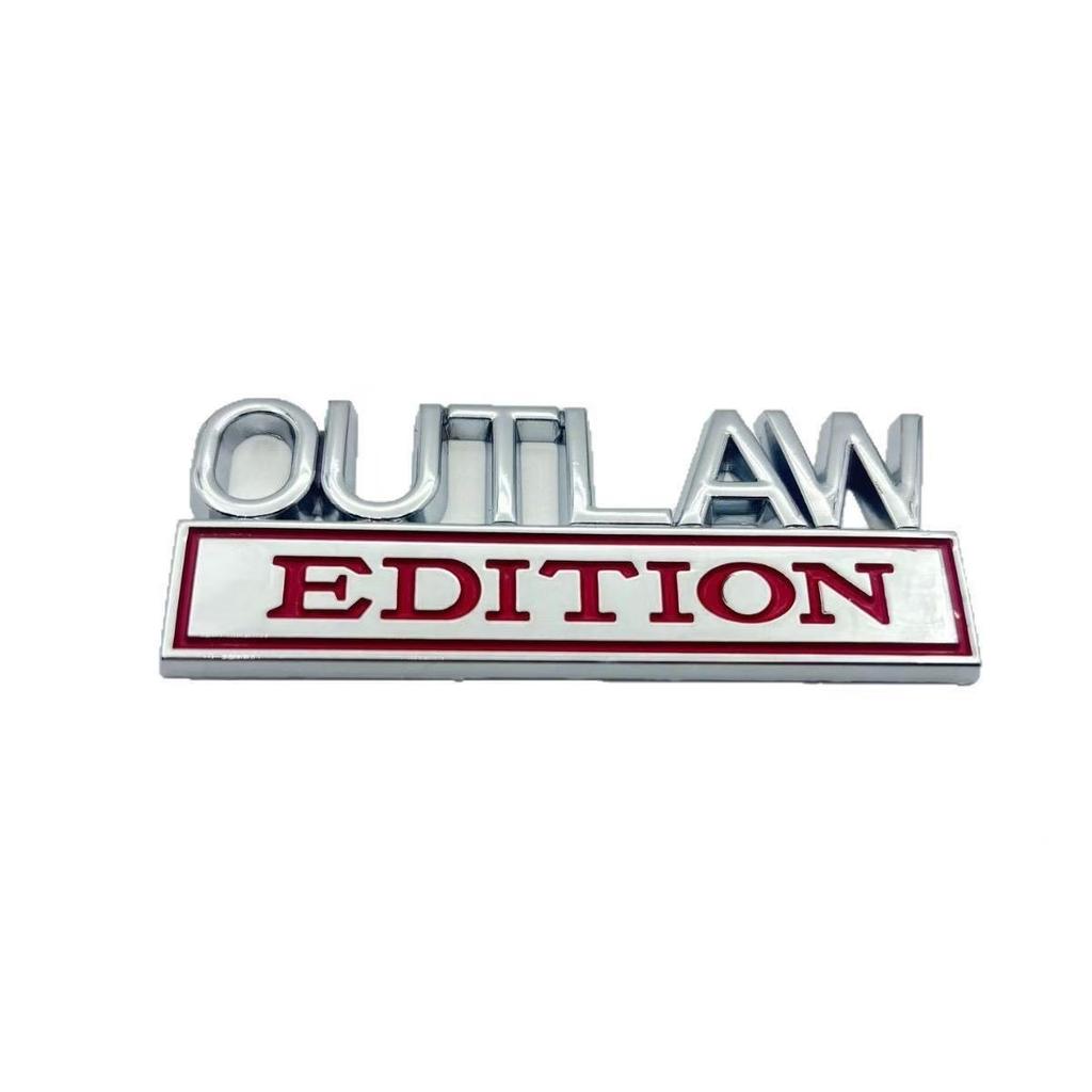 3D Metal OUTLAW EDITION Emblem Sticker Badge Fender Funny Decals Car Truck Replacement Door Decoration for Universal Car SUV