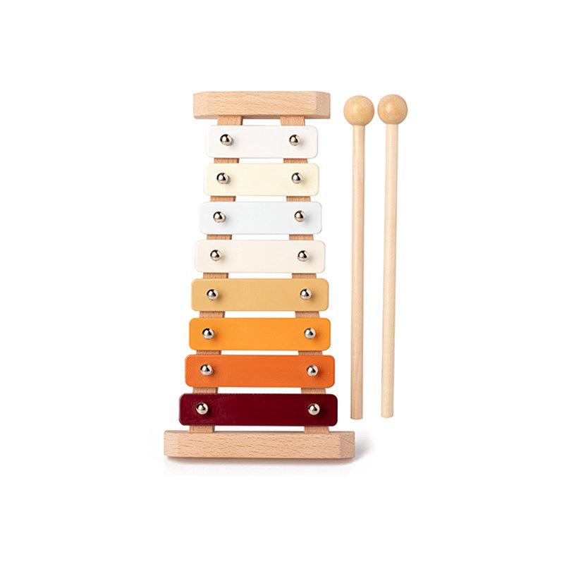 Montessori Eight-Tone Bell Rhythm Toy - Orff Percussion Children s Rainbow Hand-Knocking Piano