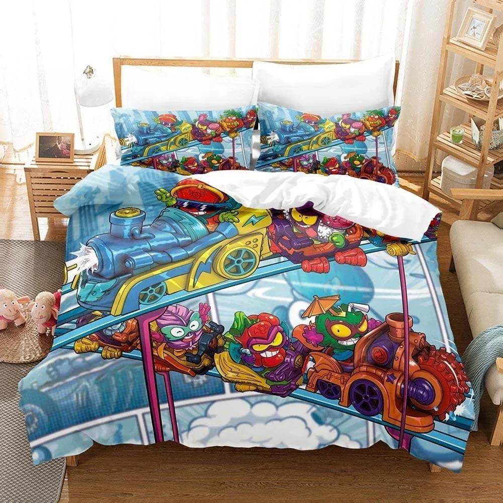 Impresión 3D Anime Super Zings Juego de Cama Individual Twin Completo Queen King Size Juego de Cama Adulto Niño Dormitorio Juegos de Funda Nórdica Textiles para el Hogar