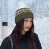 Neue Herbst/Winter Damen Strickwollmütze Mit Großem Kopfumfang Ein Entspannter Stil Warm Und Kältebeständig