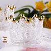 Retro Crown Pen Holder & Crystal Brush Cup with Japanese Gold Edge Nail Art Design