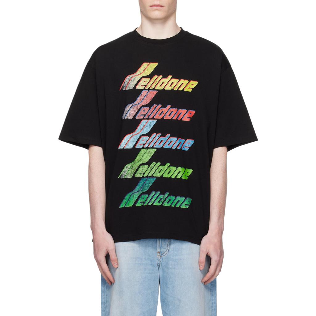 WE11DONE rainbow-logo T-shirt WD-TT2-25-755-U-BK
