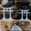Artificial Sandstone Simulation Torii Grey Miniature Shrine Shinto Mini Japanese Torii Gate  Toy