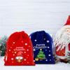 Xmas Patterns Velvet Bags 9x12 15x20cm Small Christmas Candy Gift Bag Drawstring Pouch Boutique Jewelry Packaging Bags