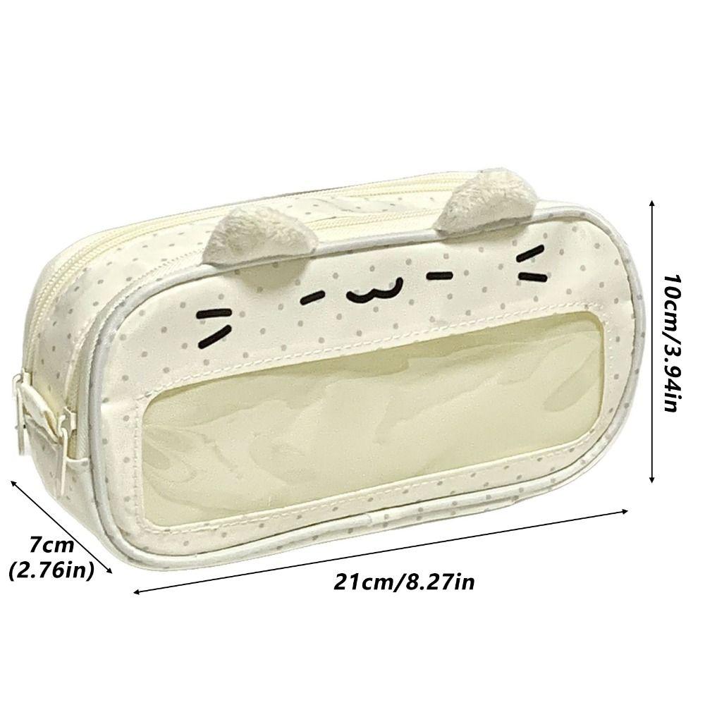 With Ita Display Window Pencil Case Double Layers Stationery Bag Pencil Pouch  Students