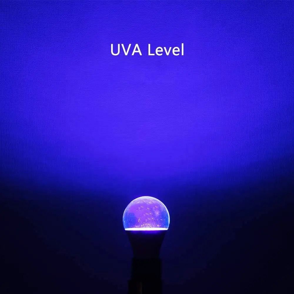 Portable Blacklight Ultraviolet Lamp UV Purple Bulb Atmosphere 360 Glow UV Light Bulbs E27 10W Purple Black Light Bulb Disco