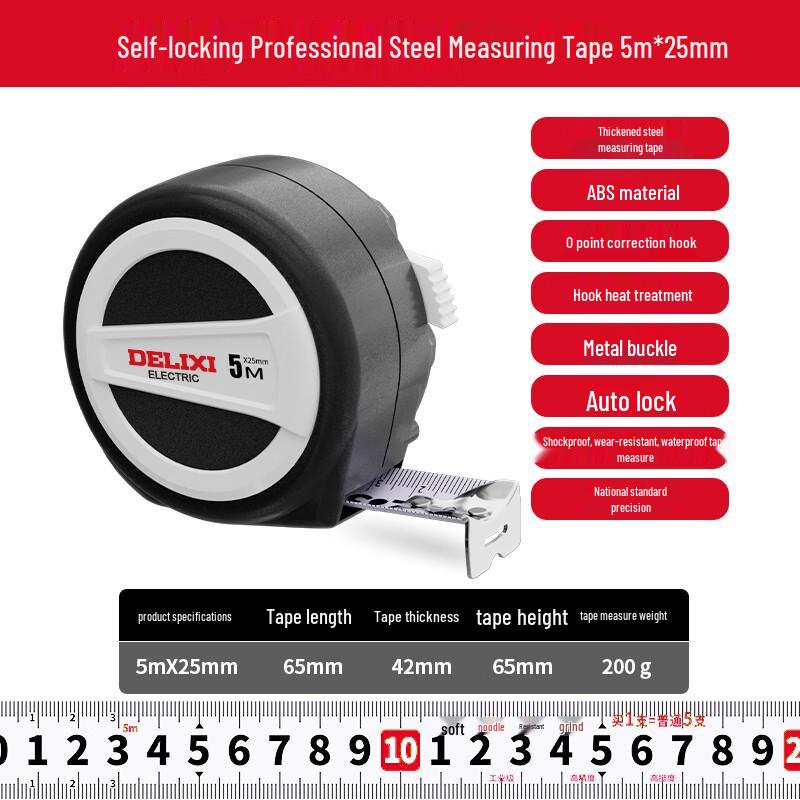 Delixi Heavy-Duty Steel Tape Measure