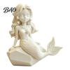 Fish Scale Texture Statue 3D Printed Mermaid Action Figure, Dark Gothic Style Figurine with Matte Black Finish, Movable Joints Fade-resistant