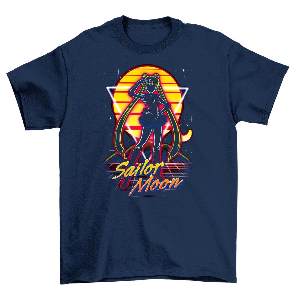 Japanese Anime Sailor Moon Men's T-Shirt Summer New Retro Men's and Women's Streetwear