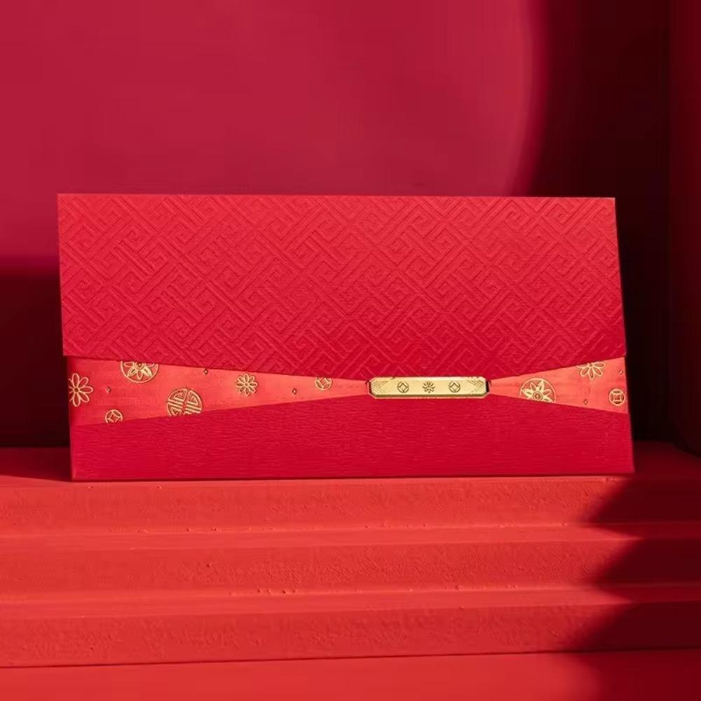 6pcs Laser Engraving Chinese Red Envelopes Hollow HongBao Creative Lucky Money Bag Kids