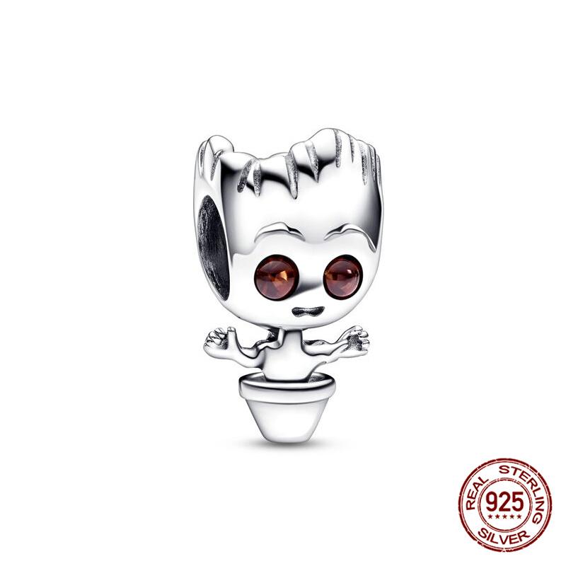 Tree Spirit Cheshire Cat Stitch Bead Giant Dumbo charms plata de ley 925 original Fit Bracelet DIY Jewelry Making Women's Gift