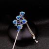 Blue Auspicious Cloud Tassel Hairpin - Ancient Style Women's Hair Accessory