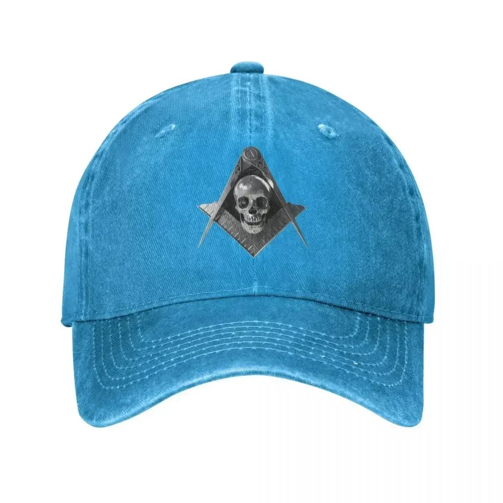 Ponytail Baseball Cap Adjustable Hats Freemason Skull Widows Son Masonic Spring Autumn Cap Washed Cotton Casquette Hip Hop