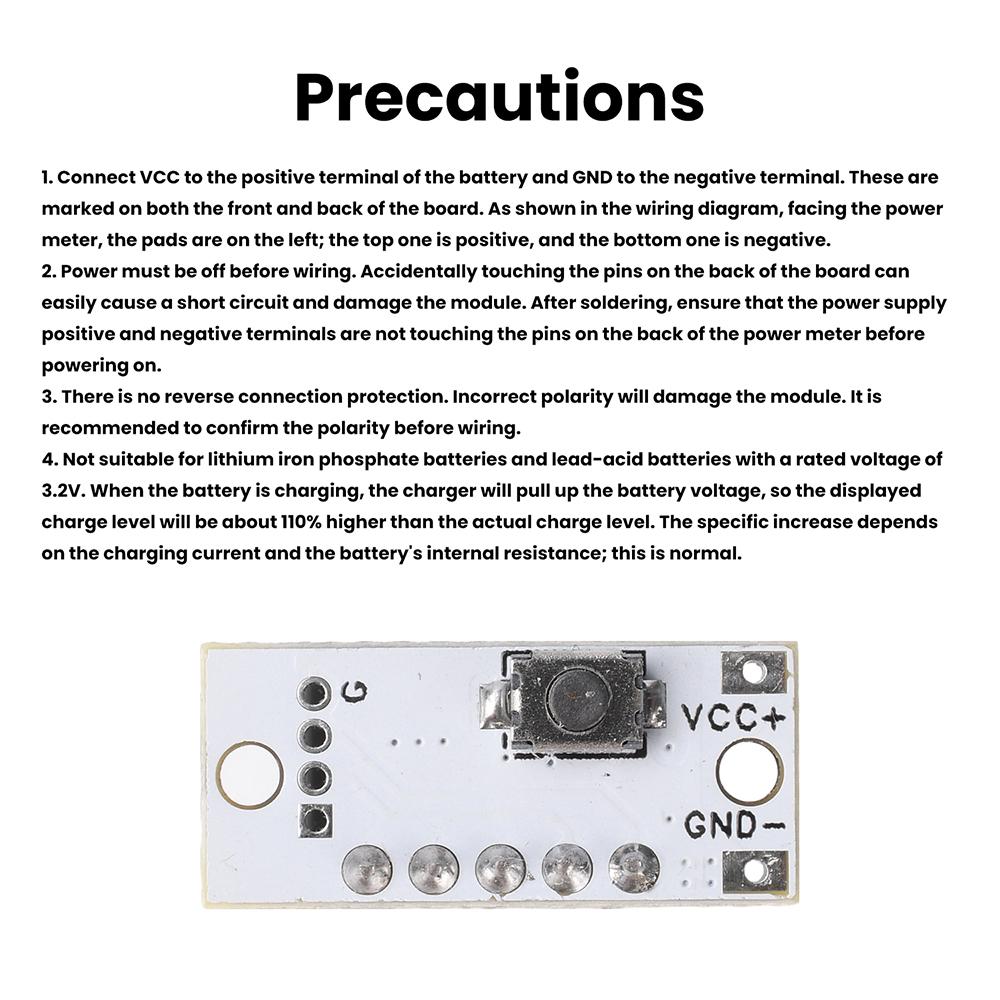 3-17V 1/2/3/4S Lithium Battery Power Meter Display Module Series Connected Battery Percentage Capacity Monitor Indicator Board
