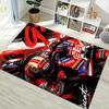 Marc Marquez 93 MotoGP Rug, Motorcycle Racer Portrait Print Area Rug, Motorbike Racing Floor Mat for Fan Bedroom Decor