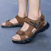 Summer Men's Leather Beach Sandal Sandals Leather Lightweight Sports Sandals Mens Genuine Leather Sandals