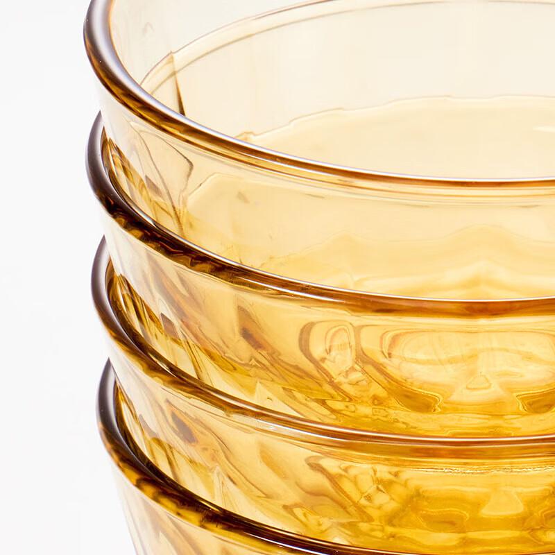 LOCK&LOCK Amber Glass Dinnerware 6-Piece Set
