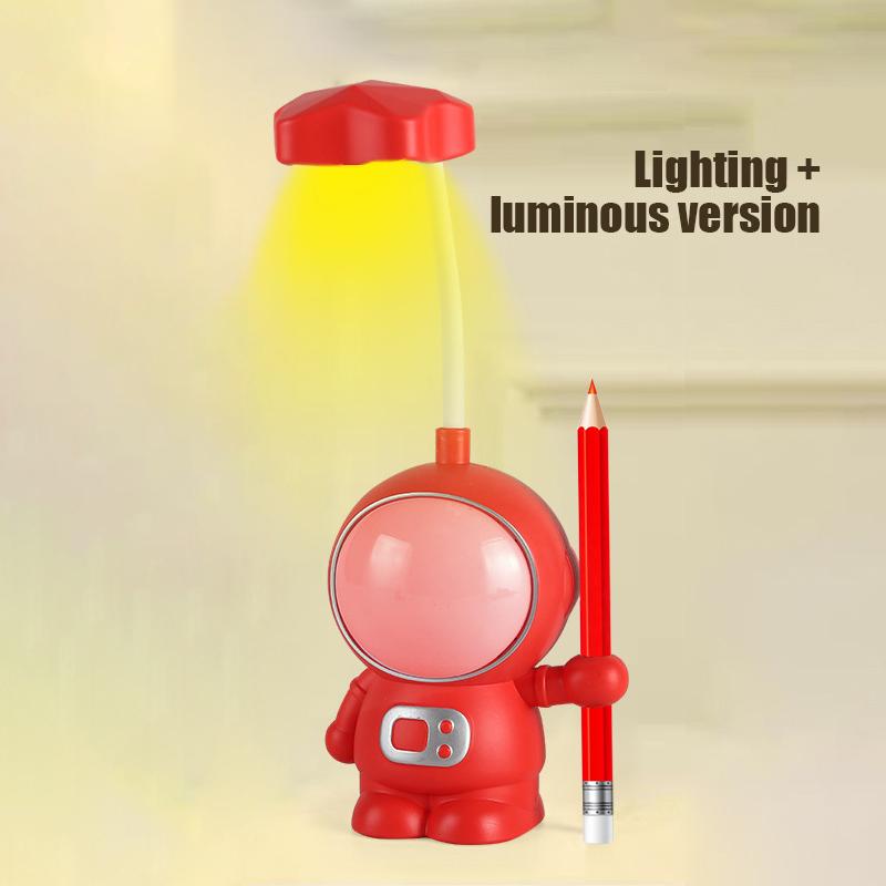 2 stücke Nette Cartoon Schreibtisch Lampe Multifunktionale Stift Halter Augenschutz Bunte Nachtlicht Für Schlafzimmer Nacht Lesen