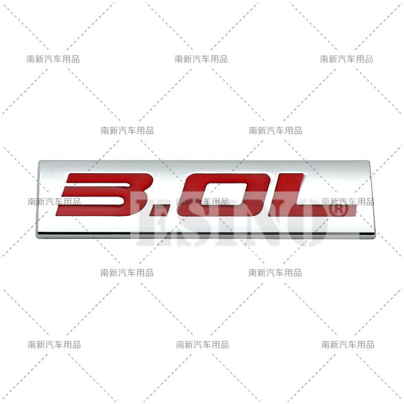 Styling Auto Emblema Adesivo 3D Metallo Cromo Lega di Zinco 3.0L 3.2L 3.5L 3.6L 3.7L 3.8L Accessorio Badge per Carrozzeria, Cofano, Parafango