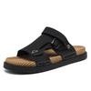 Light luxury men's summer 2 new soft bottom strap heel slippers trendy outer wear trendy brand