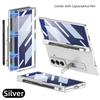 Fashion Hinge Protect Full Body Pen Slot Stand Case with Pen for Samsung Galaxy Z Fold7 With Screen Glass Film Matte Hard Cover