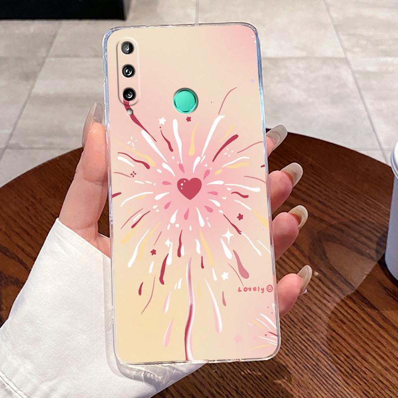 Jelly Casing For Huawei Y7P 2020/P40 lite E/Honor 9C/Y8P 2020/P Smart S Clear Silicone Soft TPU Cover Cute Cat Protective Case