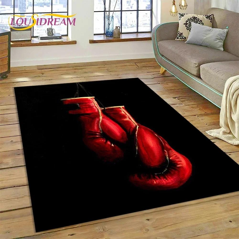 Boxing Gloves Boxer Fight Cartoon Rug Carpet for Living Room Bedroom Home Decor,Floor Mat Decoration for Sofa Doormat