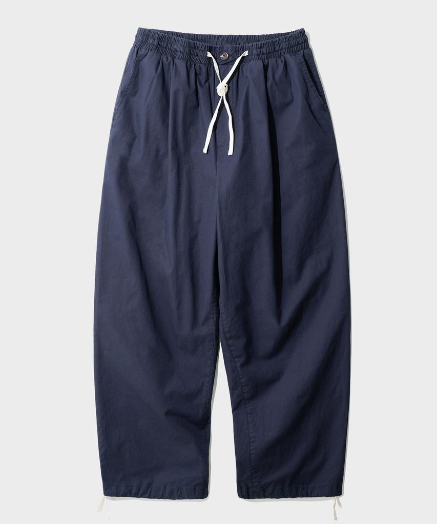 WV PROJECT Gabardine Cotton Elastic Waist Pants Navy Mjlp7786