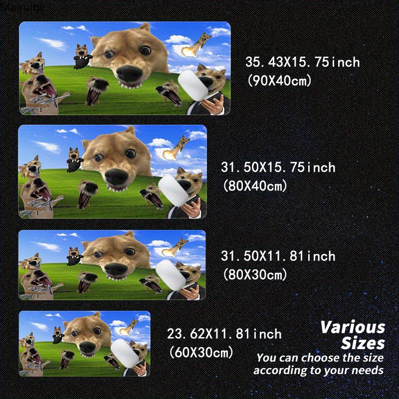 Funny Spoof Computer Desktop Puppy Mouse Pad Large AntiSlip Rubber Gaming MousePad Table Pads Suitable for Office Long Desk Mat 800x300x2mm