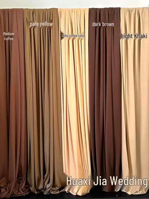 Tende in Garza Elasticizzata Marrone Stile Coreano per Decorazione Matrimoni in Sale e Hotel