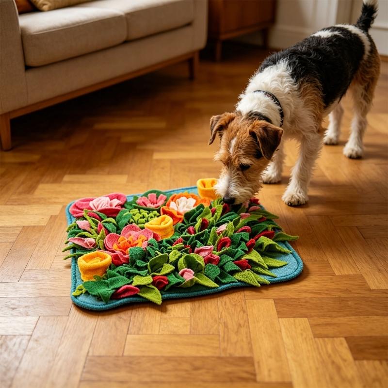 Dog Toy Snuffle Pad Colorful Treat Dispensing Interactive Chew Toy Relieving Stress Snuffle Mat for Large Dogs
