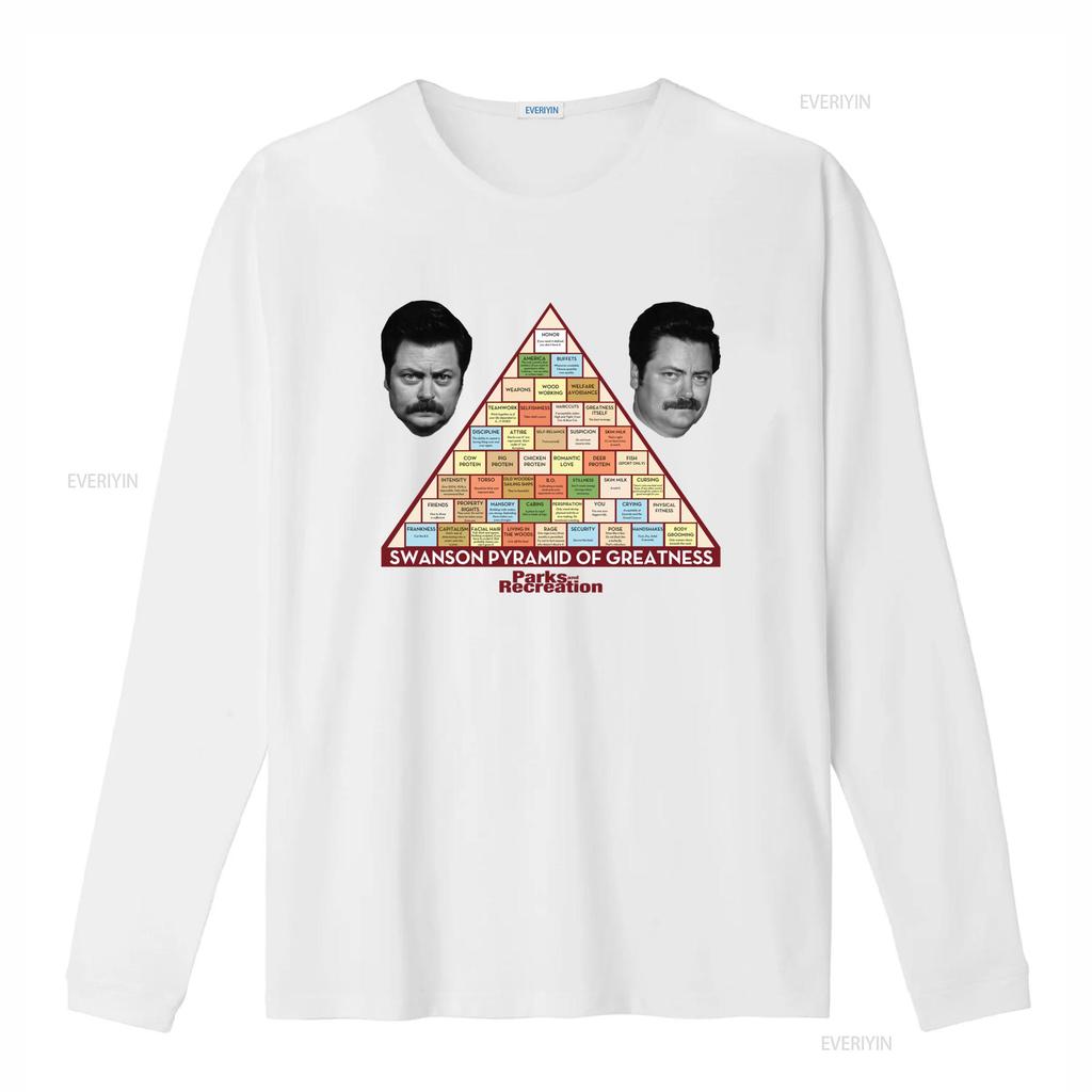 Mens Parks and Recreation Swanson Pyramid Of Greatness T Shirt Unique Design for Fans Vintage Washed Designer Clothes