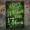 Vintage St Patrick Joy Metal Plaque Waterproof Wall Art Home Restaurant Decor Sign