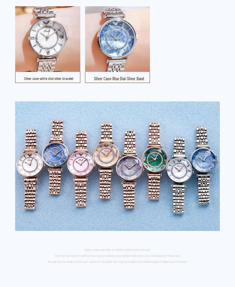 GEDI Women's Fashion Casual Steel Band Quartz Watch - Simple Luxury, Versatile Design