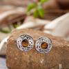 S925 Sterling Silber 18K Naturfarbe Schatz Ohrringe Leichter Luxus Premium Nische Original Design Ohrringe Neue Chinesische Ohrringe