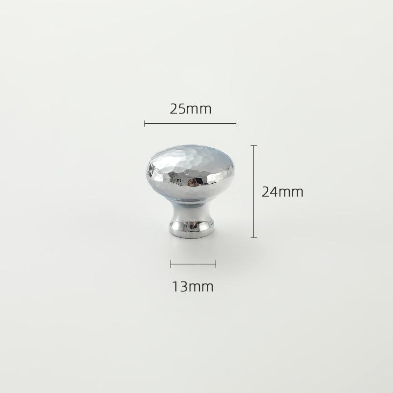 Brass Silver Ball Furniture Pull Handles Hand-Forged Hammer Cabinet Handles Door Drawer Knob Kitchen Wardrobe Cupboard Pulls