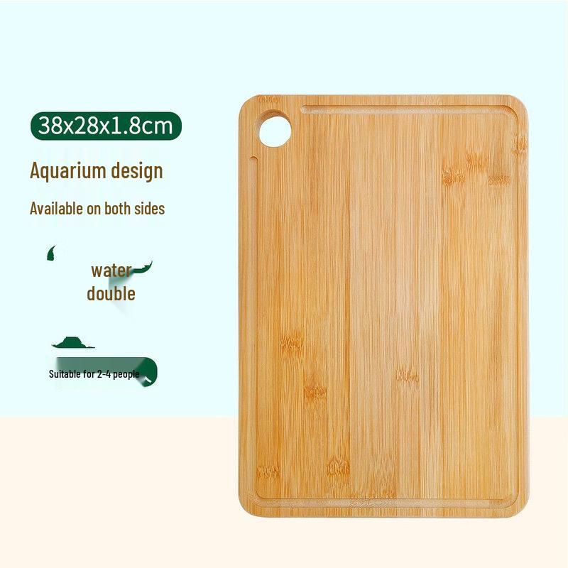 ZISIZ Bamboo Chopping Board with Drain Holes