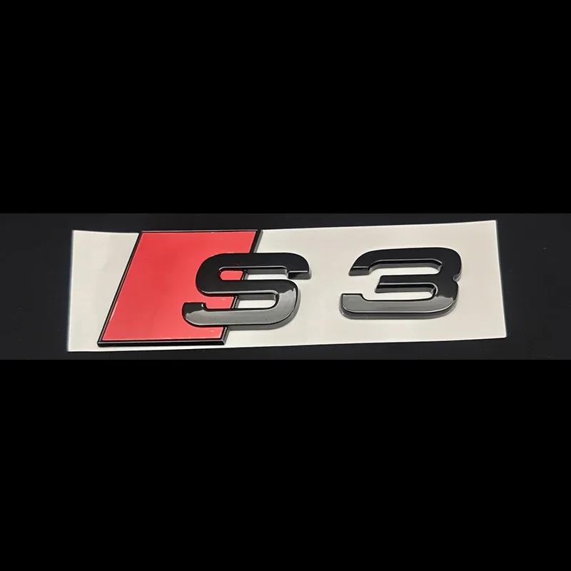 

3D ABS Chrome Green Yellow Purple Blue Black Logo S3 Emblem Sticker Car Rear Trunk Badge For S3 8V 8P 8L 8Y S 3 Accessories