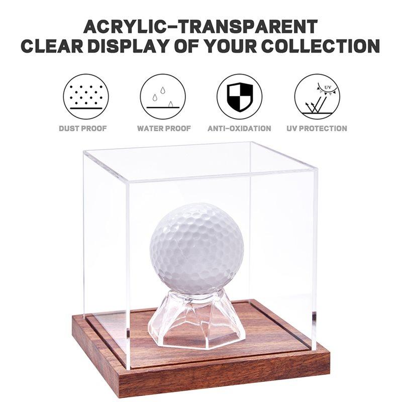 AT19-Golfball-Aufbewahrungsbox Klare Acryl-Mehrzweck-Transparente Vitrine für Baseball-Sammlung