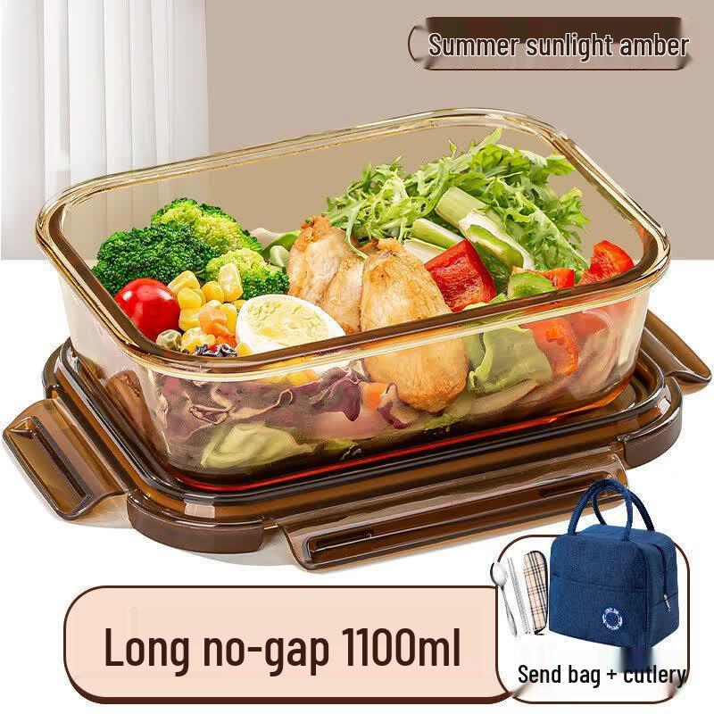 Microwave-Safe Glass Lunch Box with Lid