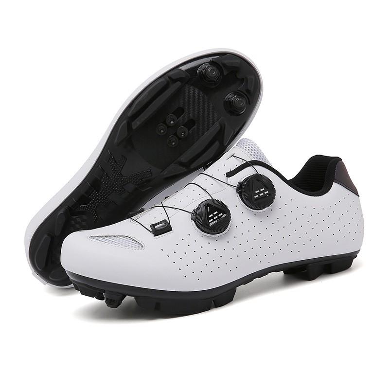 Road Cycling Shoes With Stiff Sole Mountain Bike Clipless Flat Pedal Compatible Breathable Unisex Footwear