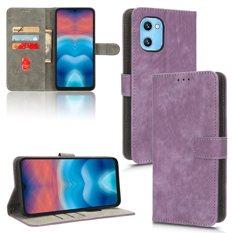 

Кожаный чехол для телефона Umidigi G1/G1 Max PU, защитный чехол для всего корпуса, противоударный, с [блокировкой RFID] for Umidigi G1/G1 Max фиолетовый