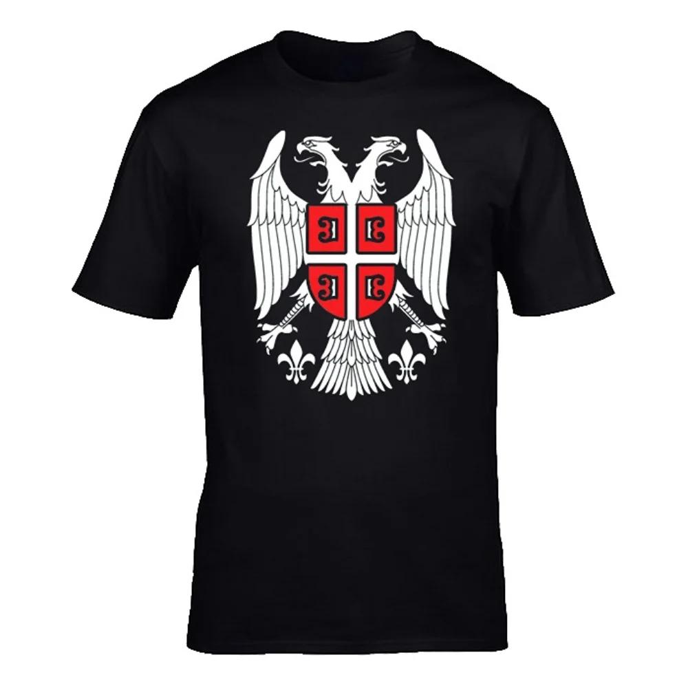 Serbia Serbian Two-headed Eagle Flag Men T-Shirt Short Sleeve Casual 100% Cotton O-Neck Summer Shirts S