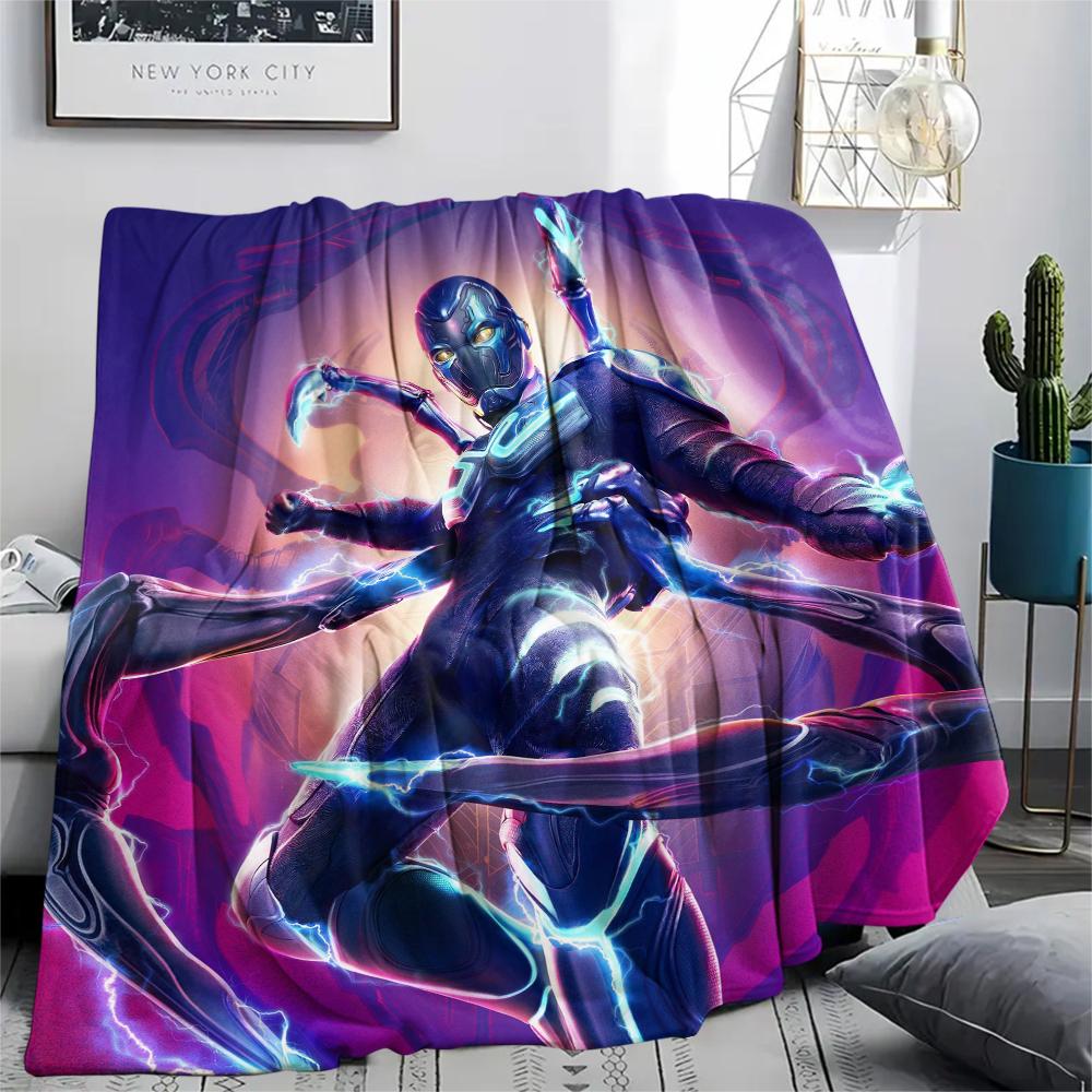 Blue Beetle Hero Blanket, Versatile Throw for Bedroom Interior, Perfect Gift for Superhero Collectors.chl