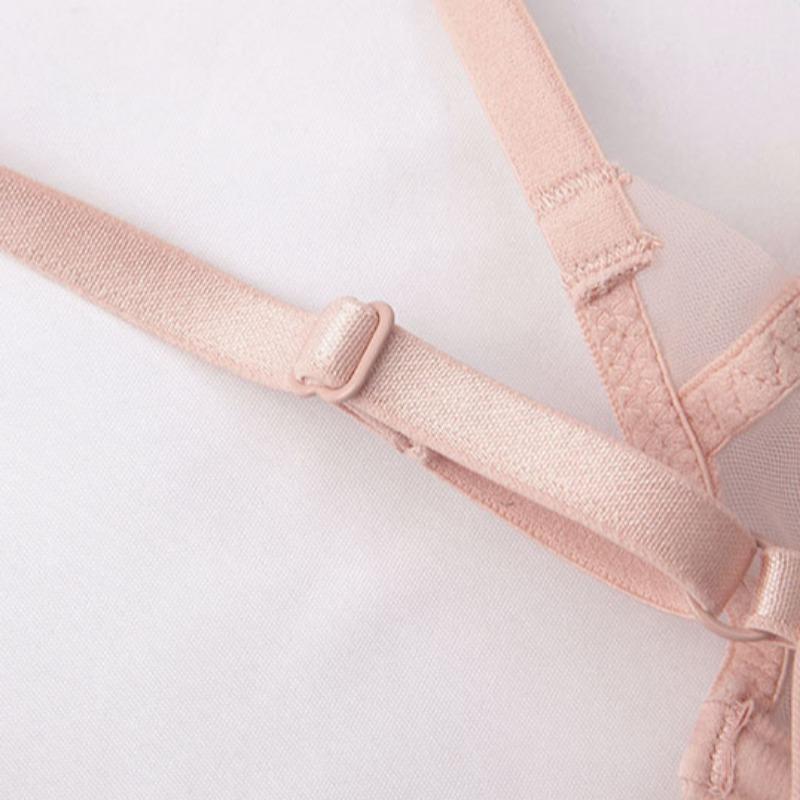 Bunny Ear Cup Women's Underwear Lace Push-Up Bra Large Breasts Small Bra French Style Sexy Lingerie Set