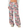 Women's Fleece Wide Leg  Elastic Waist Drawstring Loose Pants Drawstring Pajama Pants Sleepwear Trousers