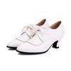 Spring Autumn PU Leather Shoes for Women Lace-up 5.5 Cm Middle Heels Shoes Woman Custom Retro Female Casual Shoes WSH5256