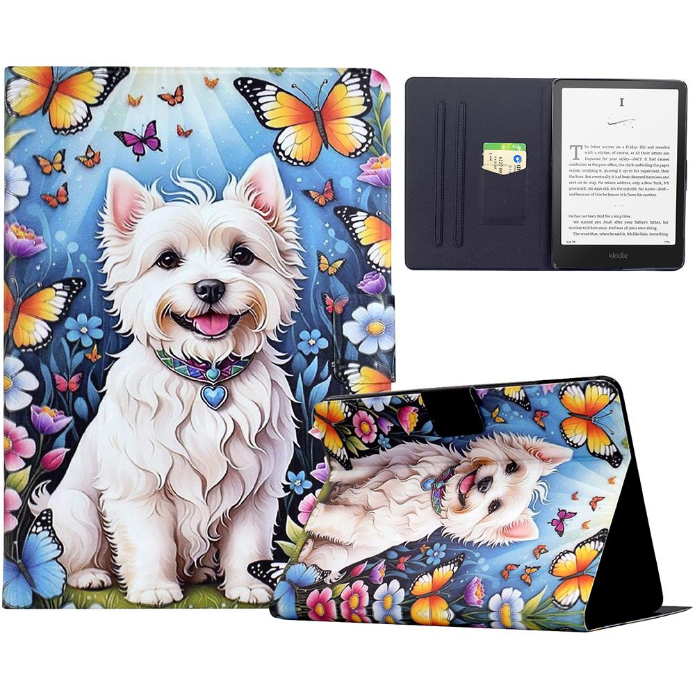 For Amazon Kindle Paperwhite 6 (2024) Stand Case Pattern Printing Tablet Leather Cover with Auto Wake/Sleep