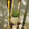 Playful Feline Shape Planter With Rocking Chair Design Lightweight Resin Flower Pot Decoration Fit for Home Balcony Desk