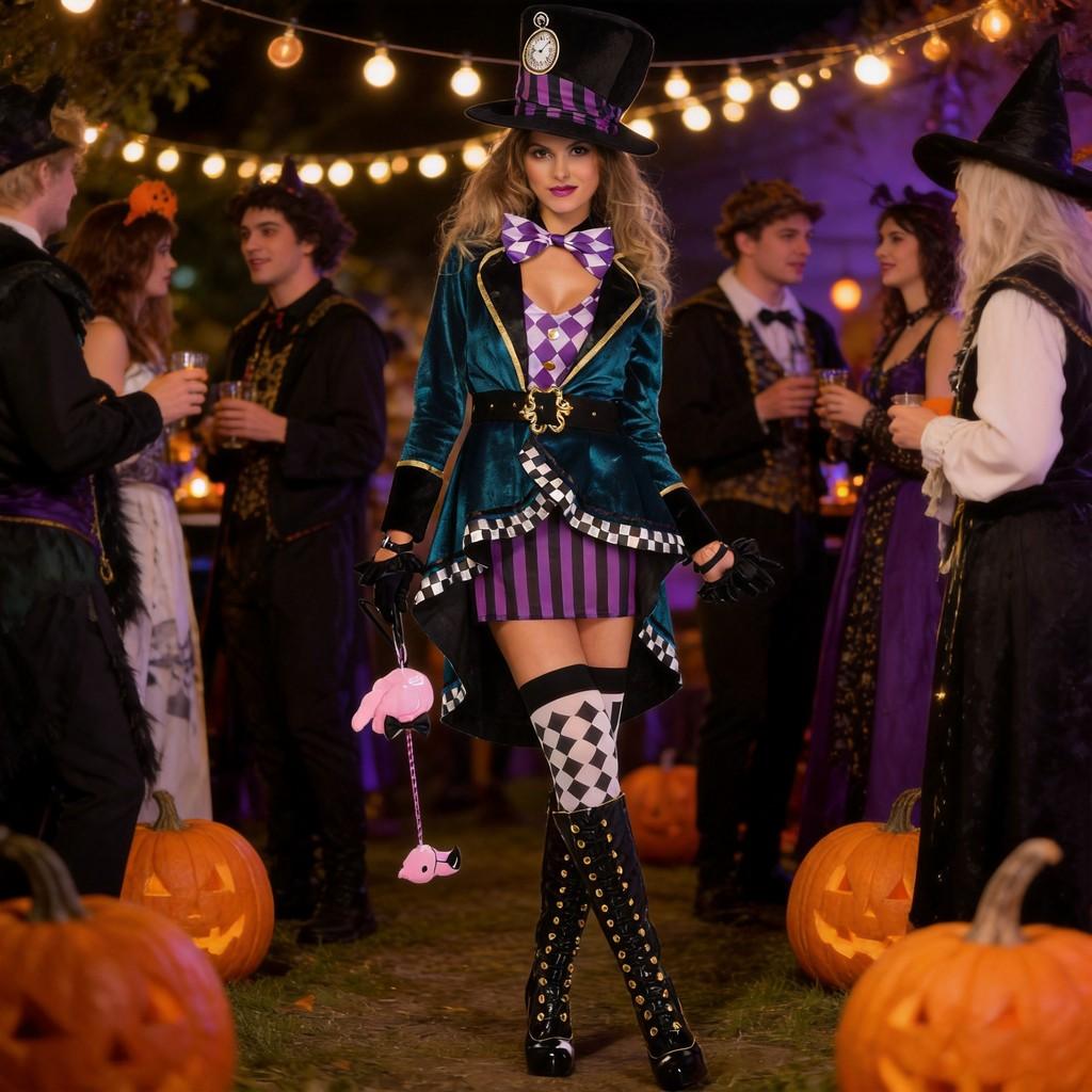 Costume da Mago Cosplay da Donna per Spettacolo Teatrale